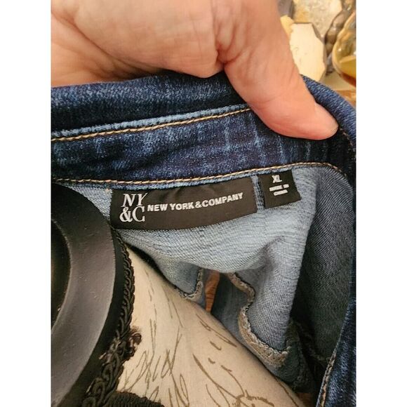 Women's NY&C Blue Jean Stretch Jacket SZ XL - Picture 3 of 3